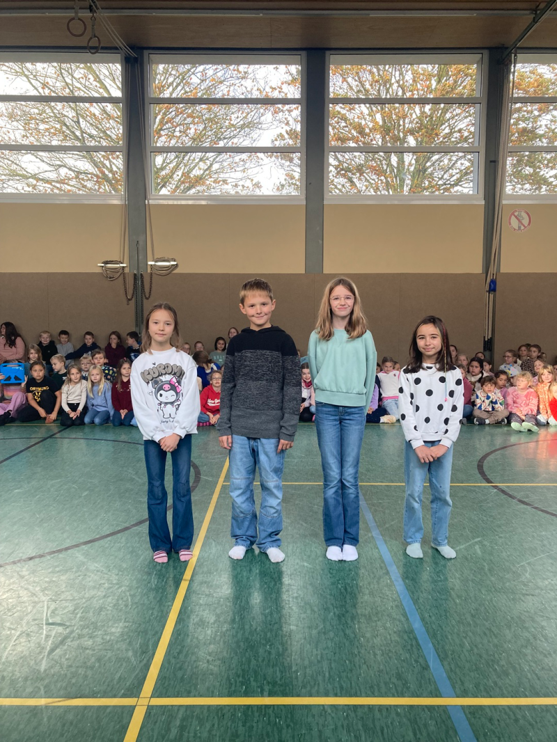 Ein Bild von den vier Schülersprechern der Fürstenbergschule